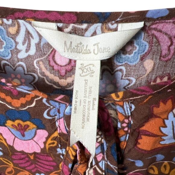 Matilda Jane 2XL Women's Brown Floral Boho Red Dress - Picture 5 of 5